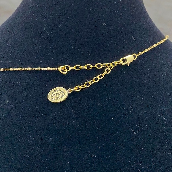 Vtg.Anne Koplik 18” Gold Necklace With Pendant - Picture 9 of 12